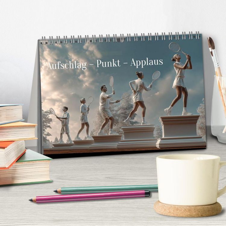 Produktbild: Aufschlag &ndash; Punkt &ndash; Applaus (Tischkalender 2026 DIN A5 quer), CALVENDO Monatskalender