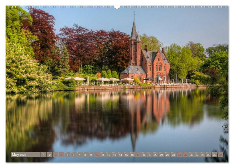 Produktbild: Bruges and Ghent, a photographic city tour in Flanders. (High Quality Premium Wall Calendar 2026 DIN A2 landscape),CALVENDO 12 Month Wall Calendar