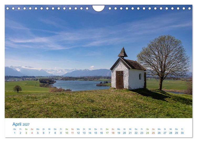 Produktbild: Im blauen Land am Alpenrand (Wandkalender 2027 DIN A4 quer), CALVENDO Monatskalender