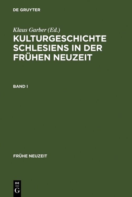Produktbild: Kulturgeschichte Schlesiens in der Fr&uuml;hen Neuzeit