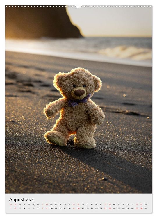 Produktbild: Travelling Teddy in Island (hochwertiger Premium Wandkalender 2026 DIN A2 hoch), Kunstdruck in Hochglanz