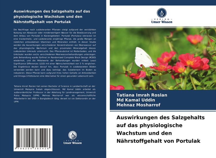 Produktbild: Auswirkungen des Salzgehalts auf das physiologische Wachstum und den N&auml;hrstoffgehalt von Portulak