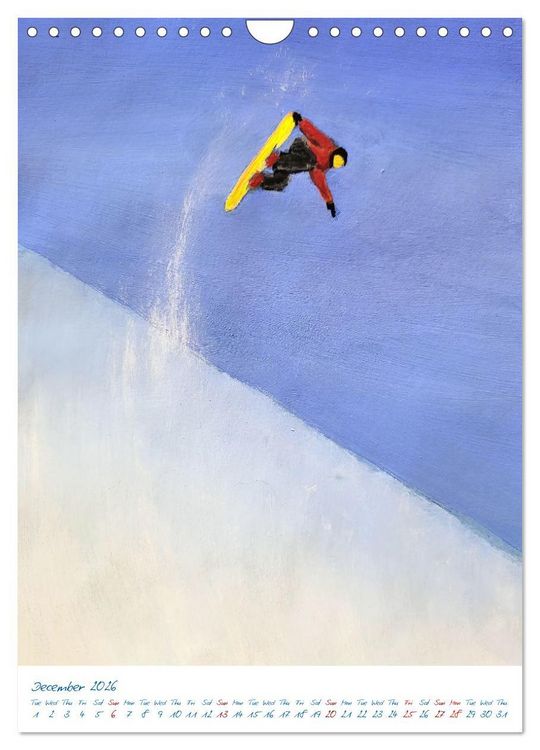 Produktbild: Colourful snowboard power world (Wall Calendar 2026 DIN A4 portrait), CALVENDO 12 Month Wall Calendar