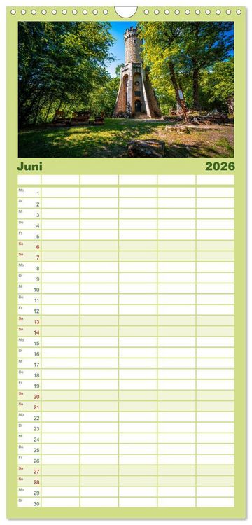 Produktbild: Familienplaner 2026 - Jena - Faszination in Bildern mit 5 Spalten (Wandkalender, 21 x 45 cm) CALVENDO