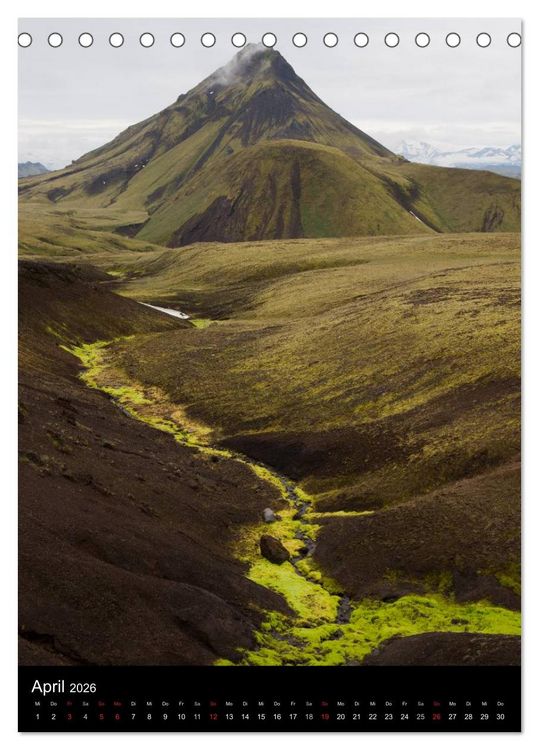 Produktbild: Island - Der Laugavegur-Kalender 2026 (Tischkalender 2026 DIN A5 hoch), CALVENDO Monatskalender