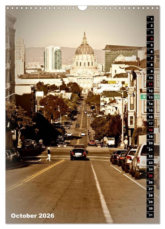 Produktbild: Lovely Town SAN FRANCISCO (Wall Calendar 2026 DIN A3 portrait), CALVENDO 12 Month Wall Calendar