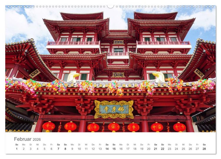 Produktbild: Singapur (Wandkalender 2026 DIN A2 quer), CALVENDO Monatskalender