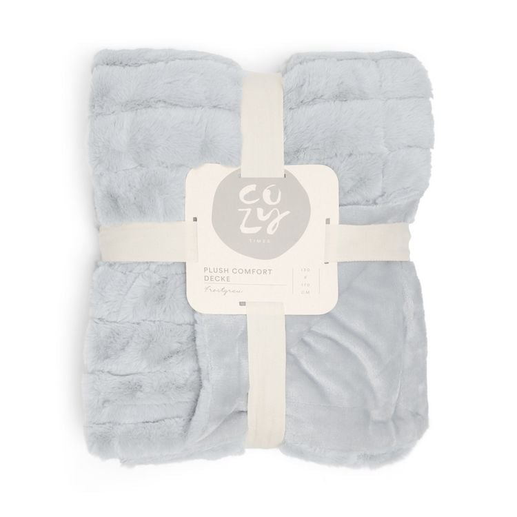 Produktbild: Decke Plush Comfort Frostgrau