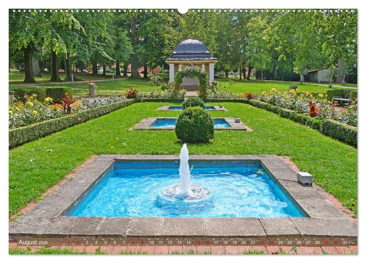 Produktbild: Bad Nenndorf, Kurpark-Impressionen (hochwertiger Premium Wandkalender 2026 DIN A2 quer), Kunstdruck in Hochglanz