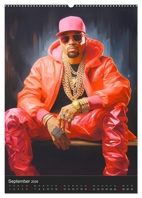 Produktbild: Rap Kings. Paintings im Streetwear-Charme (Wandkalender 2026 DIN A2 hoch), CALVENDO Monatskalender