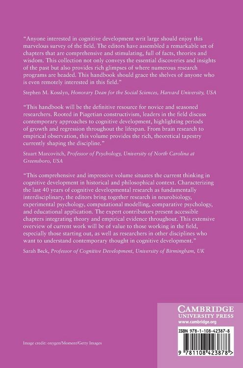 Produktbild: The Cambridge Handbook of Cognitive Development