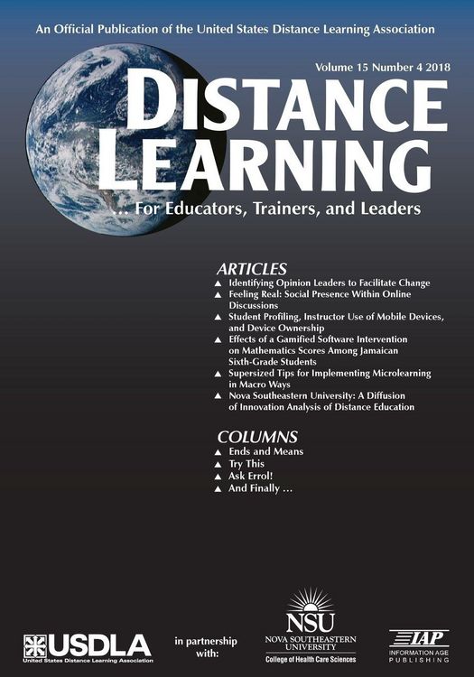 Produktbild: Distance Learning Vol 15 Issue 4