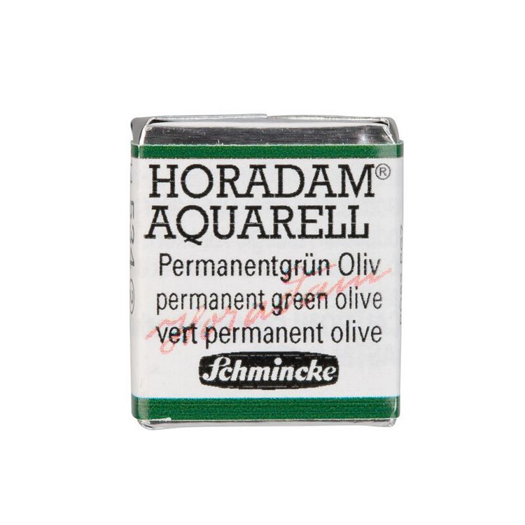 Produktbild: Schmincke Horadam Aquarell 1/2 N&auml;pfchen, Permanentgr&uuml;n Oliv