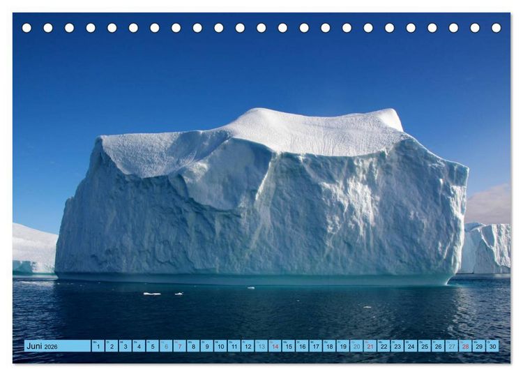 Produktbild: EISIGE GIGANTEN in der DISKOBUCHT (Tischkalender 2026 DIN A5 quer), CALVENDO Monatskalender