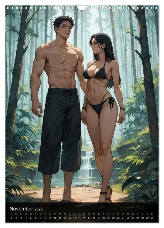 Produktbild: Manga Beauties - 12 Sch&ouml;nheiten im Manga-Stil (Wandkalender 2026 DIN A3 hoch), CALVENDO Monatskalender