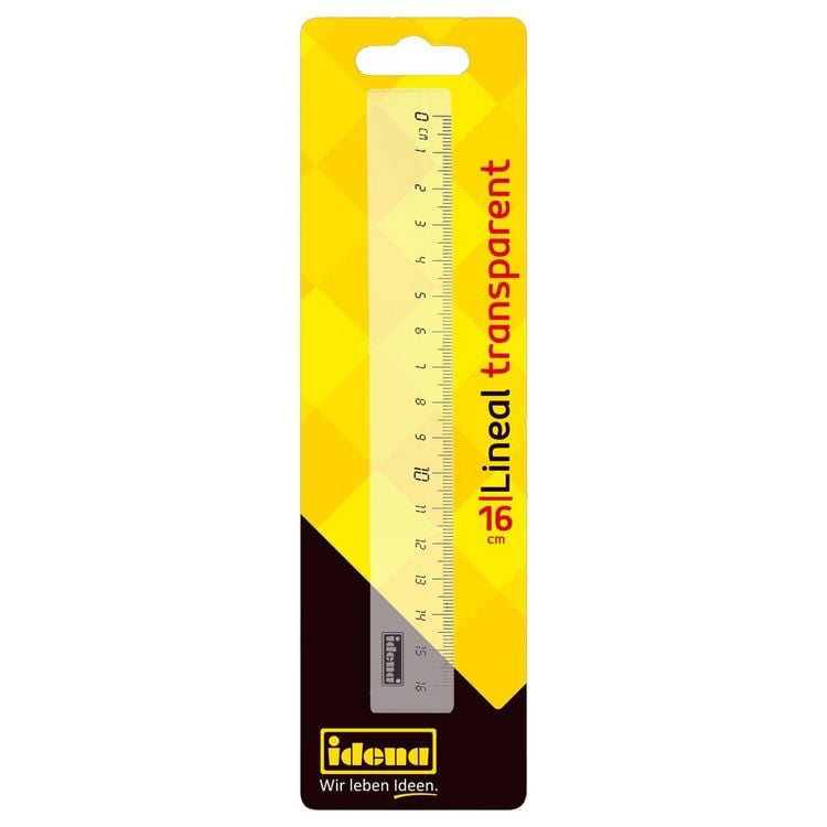 Produktbild: Idena Lineal transparent 16cm Blister
