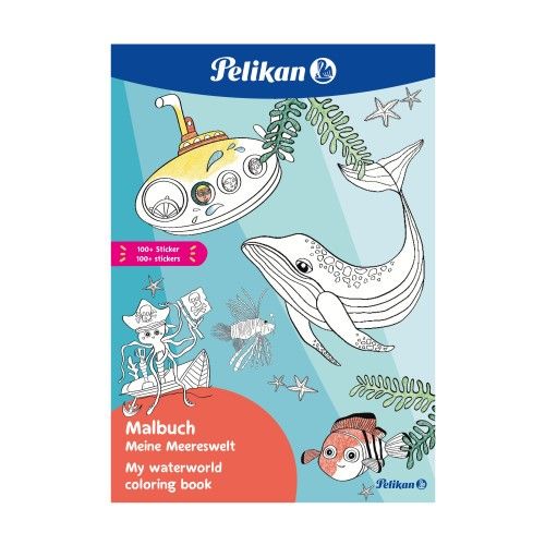 Produktbild: Pelikan Malbuch DIN A4 Meereswelt mit Sticker, 48 Seiten