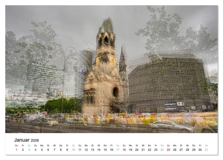 Produktbild: Berlin &ndash; Ikonen in Mehrfachbelichtung (Tischkalender 2026 DIN A5 quer), CALVENDO Monatskalender