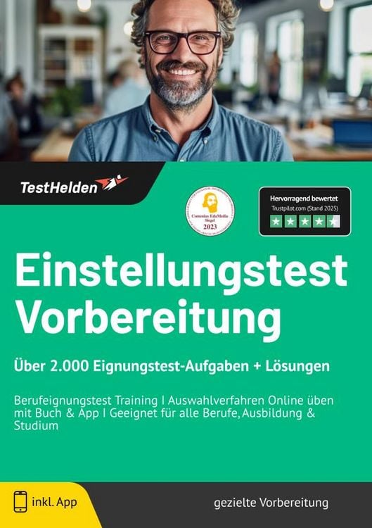 Produktbild: Einstellungstest Vorbereitung: &Uuml;ber 2.000 Eignungstest-Aufgaben + L&ouml;sungen - Ber