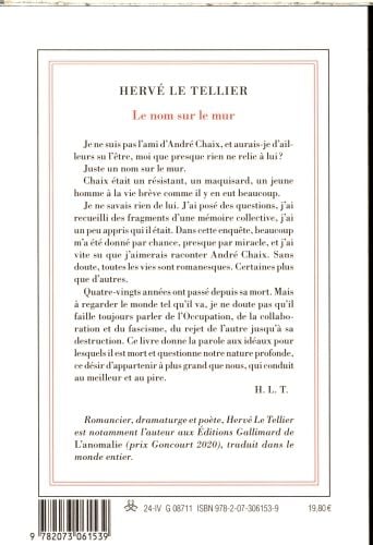 Produktbild: Le nom sur le mur