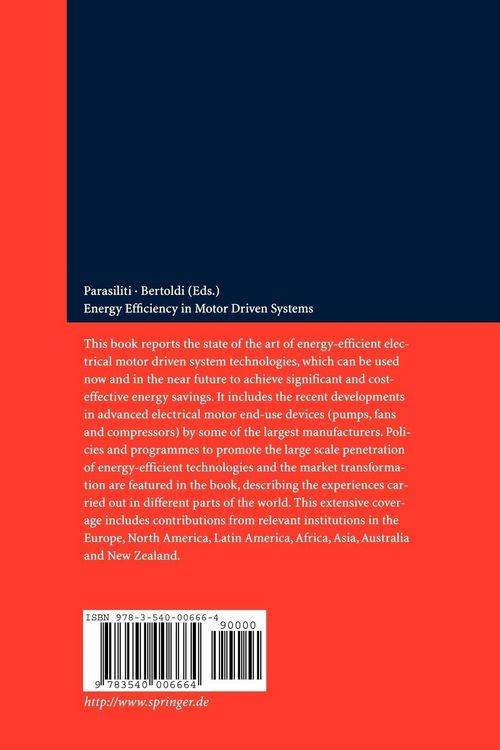 Produktbild: Energy Efficiency in Motor Driven Systems