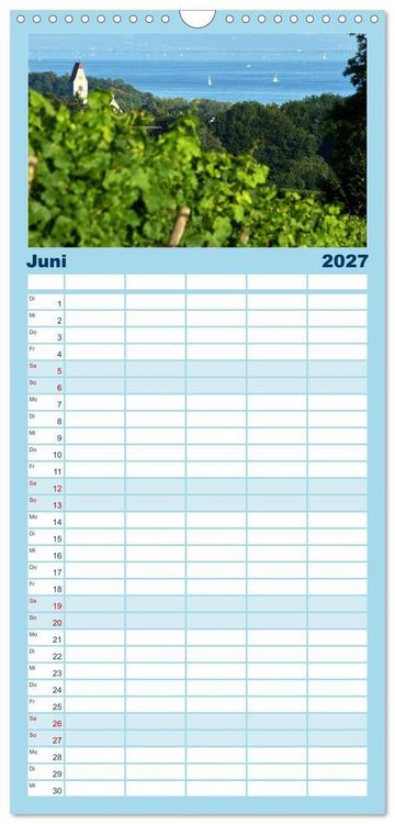 Produktbild: Familienplaner 2027 - Ein Jahr am BODENSEE mit 5 Spalten (Wandkalender, 21 x 45 cm) CALVENDO