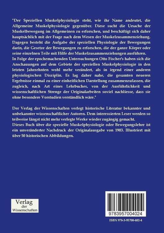 Produktbild: Spezielle Muskelphysiologie oder Bewegungslehre