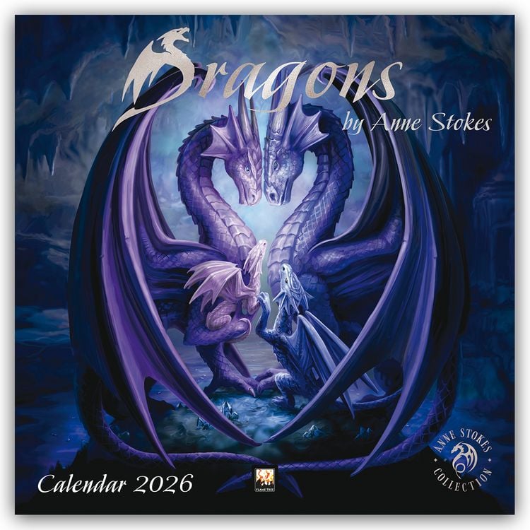 Produktbild: Dragons by Anne Stokes - Drachen von Anne Stokes 2026 – Original Flame Tree Publishing-Kalender [Kalender]