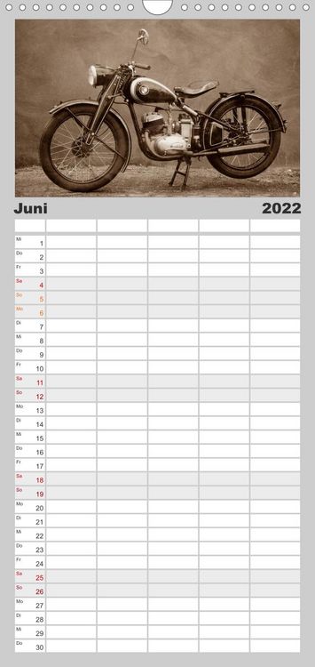 Produktbild: Familienplaner Motorrad Oldtimer aus &Ouml;sterreich (Wandkalender 2022 , 21 cm x 45 cm, hoch)