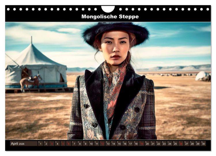 Produktbild: Model-Shooting weltweit mit der k&uuml;nstlichen Intelligenz (Wandkalender 2026 DIN A4 quer), CALVENDO Monatskalender