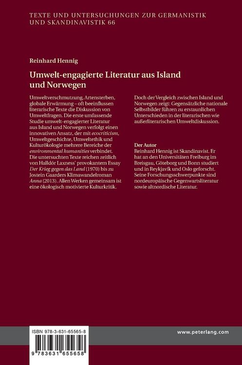 Produktbild: Umwelt-engagierte Literatur aus Island und Norwegen.