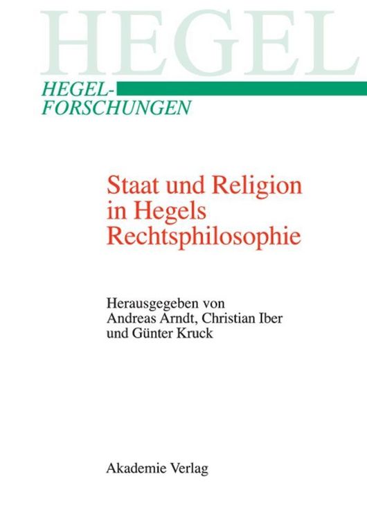 Produktbild: Staat und Religion in Hegels Rechtsphilosophie
