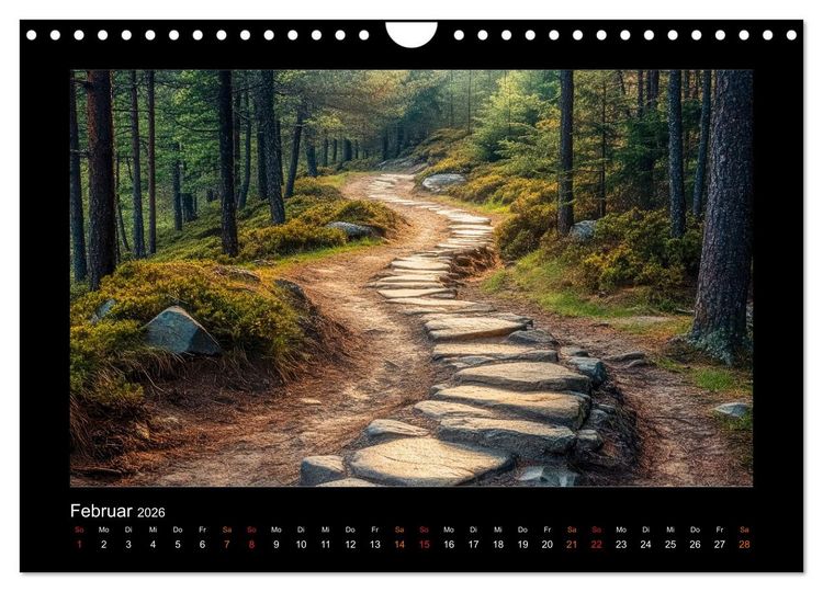 Produktbild: Geheimnisvolle Wege (Wandkalender 2026 DIN A4 quer), CALVENDO Monatskalender