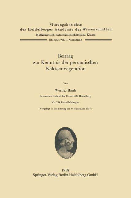 Produktbild: Beitrag zur Kenntnis der peruanischen Kakteenvegetation