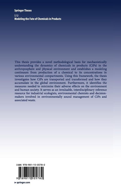 Produktbild: Modeling the Fate of Chemicals in Products