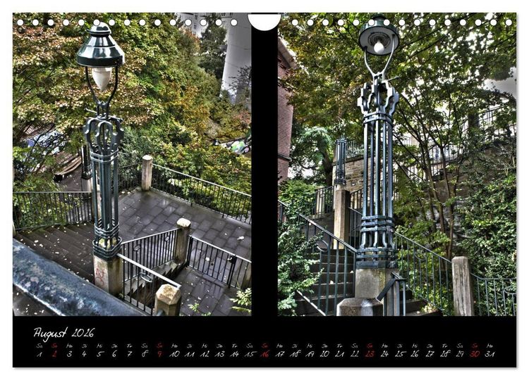 Produktbild: Wuppertal - Stadt der Schwebebahn in HDR (Wandkalender 2026 DIN A4 quer), CALVENDO Monatskalender