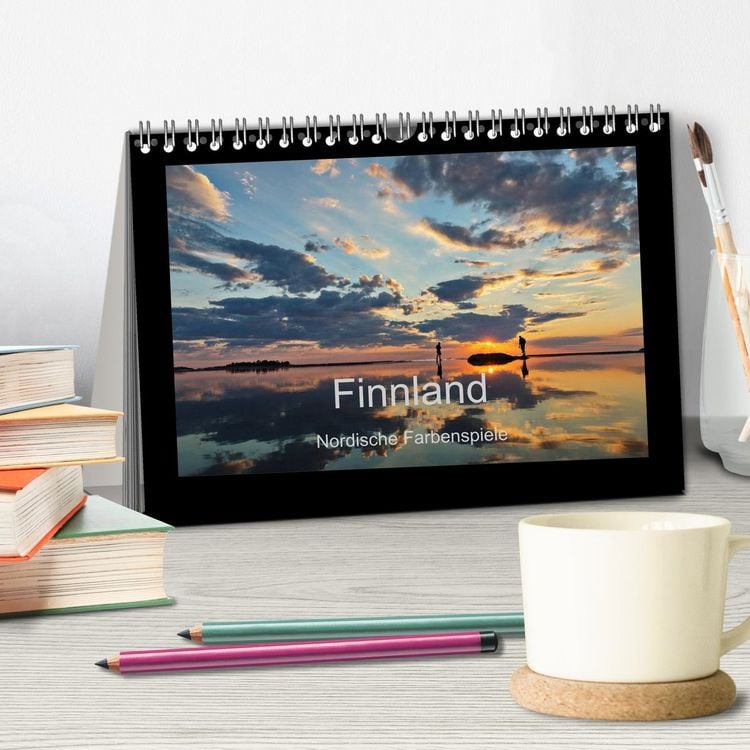 Produktbild: Finnland - Nordische Farbenspiele (Tischkalender 2026 DIN A5 quer), CALVENDO Monatskalender