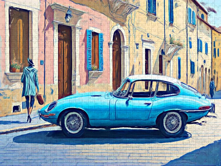 Produktbild: CALVENDO Puzzle Jaguar E-Type | 2000 Teile Lege-Gr&ouml;&szlig;e 90x67cm Foto-Puzzle f&uuml;r gl&uuml;ckliche Stunden