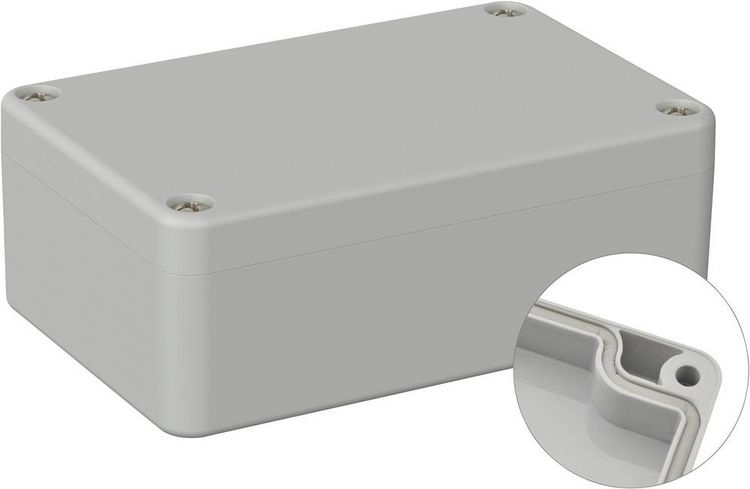 Produktbild: TRU COMPONENTS TC-9065440 Outdoor-Geh&auml;use 98 x 64 x 36.4 Polycarbonat Lichtgrau (RAL 7035) 1 St.