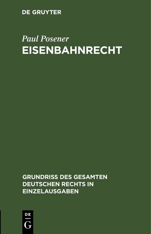 Produktbild: Eisenbahnrecht