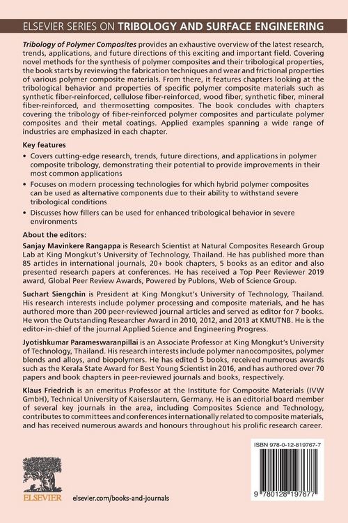 Produktbild: Tribology of Polymer Composites