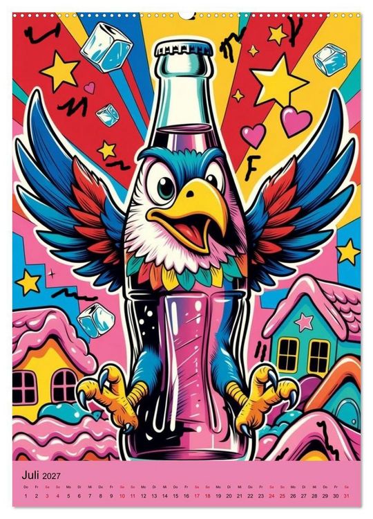 Produktbild: Poppige Cola-Flaschen (Wandkalender 2027 DIN A2 hoch), CALVENDO Monatskalender