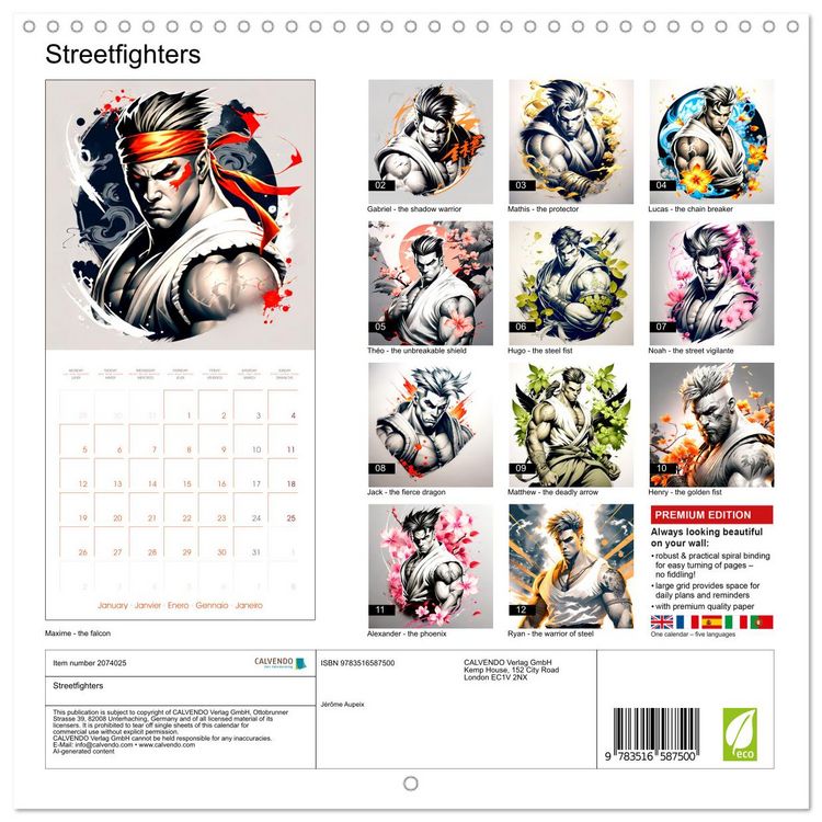 Produktbild: Streetfighters (Wall Calendar 2026 12 &times; 12 Inch) CALVENDO 12 Month Wall Calendar