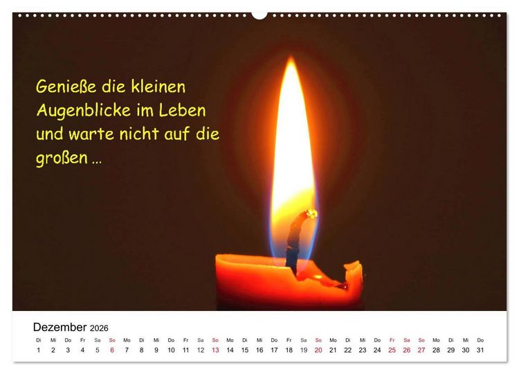 Produktbild: Lebensweisheiten 2026 (Wandkalender 2026 DIN A2 quer), CALVENDO Monatskalender