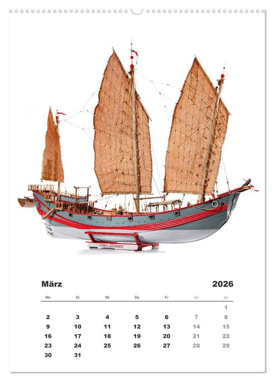 Produktbild: Historische Segelschiffe - Modellbau (Wandkalender 2026 DIN A2 hoch), CALVENDO Monatskalender