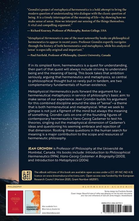 Produktbild: Metaphysical Hermeneutics