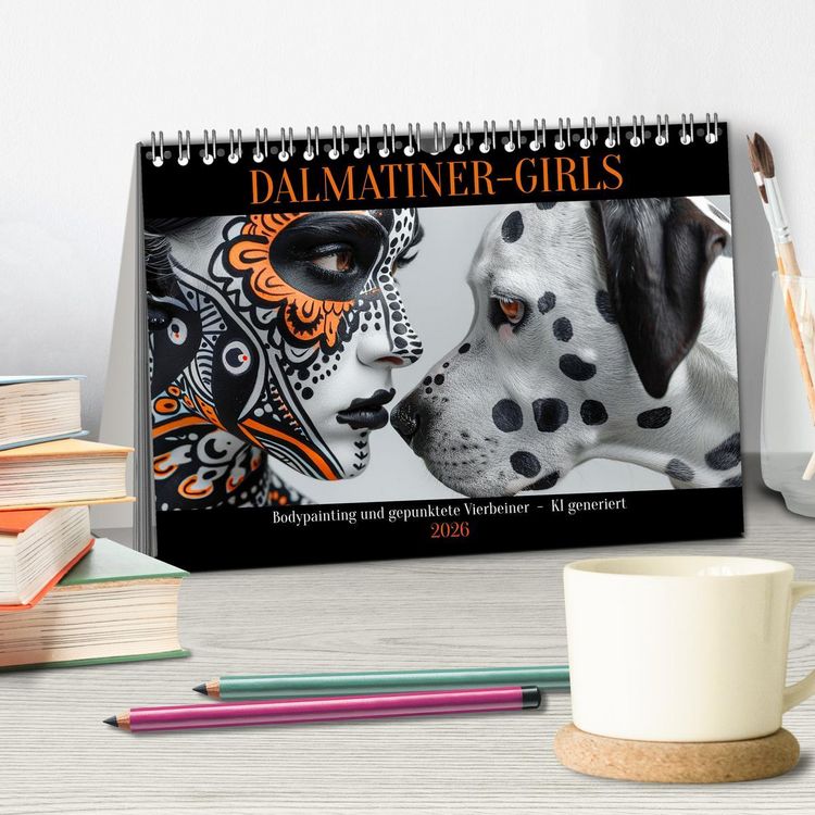 Produktbild: Dalmatinergirls (Tischkalender 2026 DIN A5 quer), CALVENDO Monatskalender
