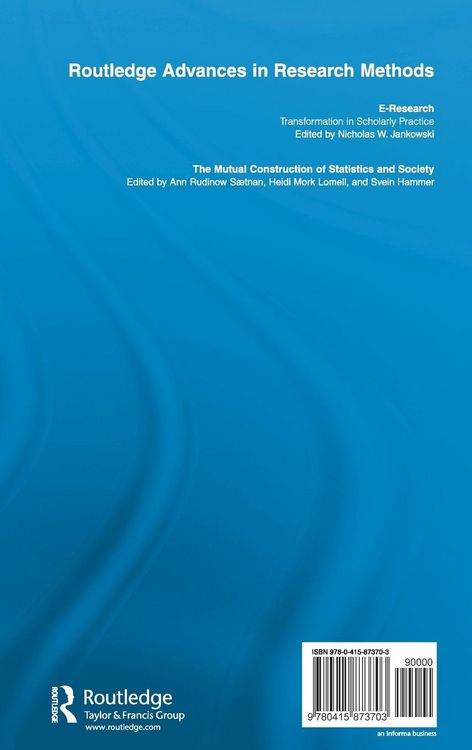 Produktbild: The Mutual Construction of Statistics and Society