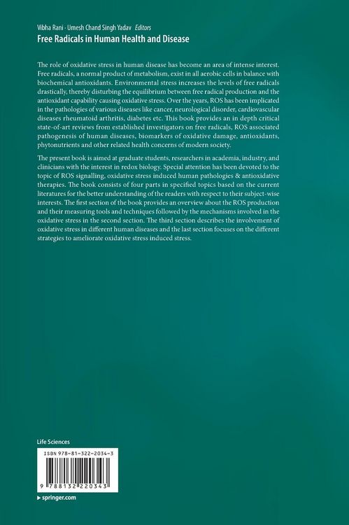 Produktbild: Free Radicals in Human Health and Disease
