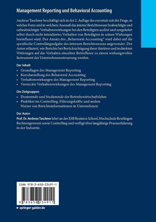 Produktbild: Management Reporting und Behavioral Accounting